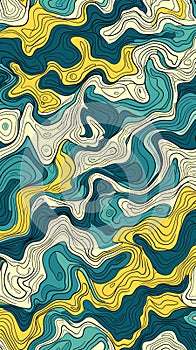 Abstract Wavy Lines Pattern
