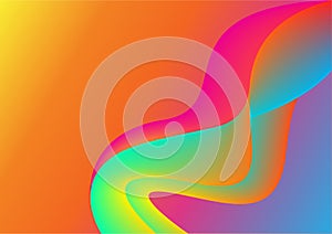 Abstract wavy lines pattern with colorful background