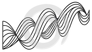 Abstract Wavy Lines Pattern for Dynamic Backgrounds, vector design Generative AI