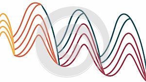 Abstract Wavy Lines Pattern, Dynamic Flow Background, vector design Generative AI