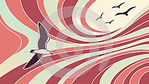 Abstract wavy lines pattern, dynamic and flowing design art. vector design Generative AI