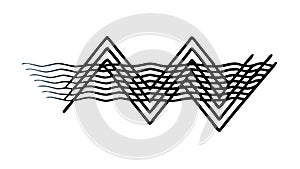 Abstract wavy lines pattern, dynamic fluid design, vector design Generative AI