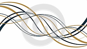 Abstract wavy lines pattern, flowing background and dynamic design vector design Generative AI