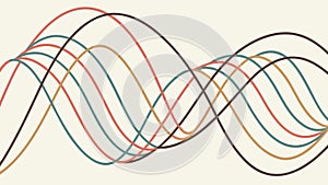 Abstract Wavy Lines Pattern Flowing Rhythmic Design vector design Generative AI