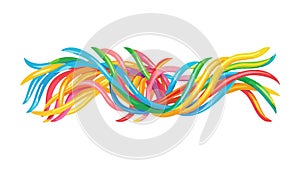 Abstract Wavy Lines Pattern, Fluid Dynamic Background Element, vector design Generative AI