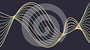 Abstract wavy lines pattern, fluid movement and dynamic background, modern design vector design Generative AI