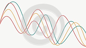 Abstract Wavy Lines Pattern, Gentle Dynamic Movement, vector design Generative AI