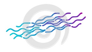 Abstract Wavy Lines Pattern Icon, Dynamic Flow and Modern Design, vector design Generative AI