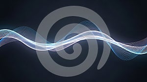 Abstract Wavy Lines Pattern Modern Digital Background Glowing Energy Flow Data Visualization