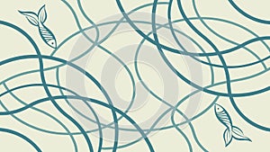 Abstract Wavy Lines Pattern: Modern Dynamic Texture, Fluid Design, vector design Generative AI