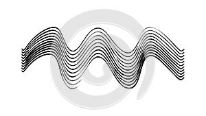 Abstract Wavy Lines Pattern, Modern Flowing Vector Texture, vector design Generative AI