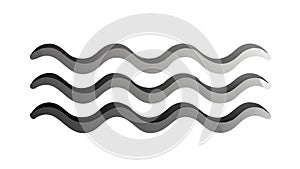 Abstract Wavy Lines Pattern Ocean Water Texture, vector design Generative AI