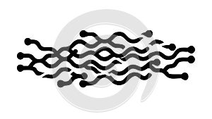 Abstract Wavy Lines Pattern, Organic Flow Texture, vector design Generative AI