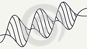 Abstract wavy lines pattern, rhythmic sound wave visualization, vector design Generative AI