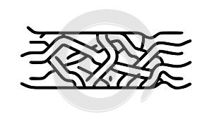 Abstract Wavy Lines Pattern Vector - Dynamic Flow Texture, vector design Generative AI