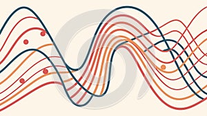 Abstract Wavy Lines Pattern Vector Illustration, vector design Generative AI