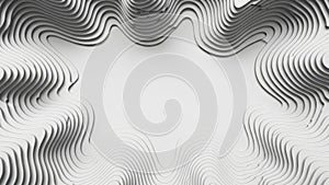 Abstract Wavy Lines Pattern on White Background