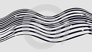Abstract Wavy Lines Pattern on White Background