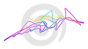 Abstract Wavy Lines Repeating Pattern Vibrant Design, vector design Generative AI