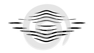 Abstract Wavy Lines, Ripple Effect Dynamic Pattern, vector design Generative AI