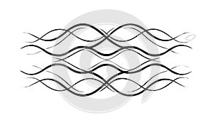Abstract Wavy Lines Ripple Pattern Flowing Dynamic Vector, vector design Generative AI