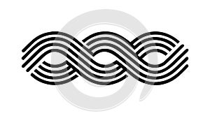 Abstract Wavy Lines Seamless Pattern Design, vector design Generative AI