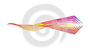 Abstract Wavy Lines with Smooth Gradient Transition, vector design Generative AI