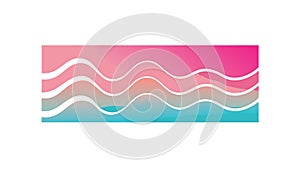 Abstract Wavy Lines Smooth Gradient Vector Background, vector design Generative AI