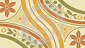 Abstract Wavy Lines with Subtle Floral Elements, Elegant Pattern, vector design Generative AI