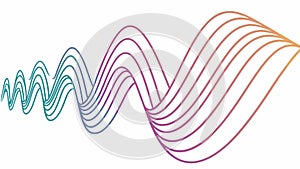 Abstract Wavy Lines Vector for Dynamic Flow Modern Backgrounds. vector design Generative AI