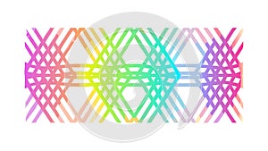 Abstract wavy lines with vibrant rainbow gradient, vector design Generative AI