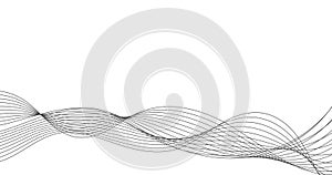 Abstract wavy lines on a white background. Vector illustration design