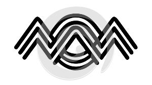 Abstract Wavy Loop Pattern Border, Dynamic Design, vector design Generative AI