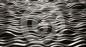 Abstract Wavy Metallic Surface