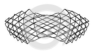 Abstract Wavy Net Pattern Dynamic Vector, vector design Generative AI