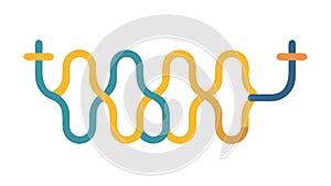 Abstract Wavy Network: Data Flow and Connectivity Graphic, vector design Generative AI