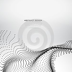 Abstract wavy particles array background