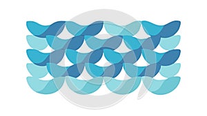 Abstract wavy pattern blue flowing water design, vector design Generative AI