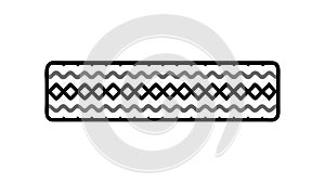 Abstract Wavy Pattern Border, Modern Textured Design Element, vector design Generative AI