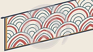 Abstract Wavy Pattern with Circular Elements Design, vector design Generative AI