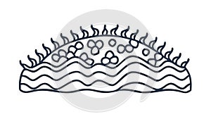 Abstract Wavy Pattern, Dynamic Flowing Design Element - vector design Generative AI