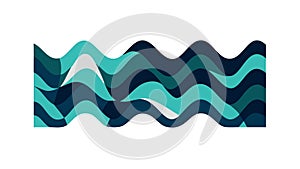 Abstract Wavy Pattern Dynamic Fluid Lines Vector, vector design Generative AI