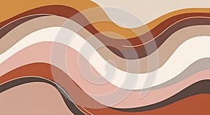 Abstract Wavy Pattern in Earth Tones