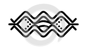 Abstract Wavy Pattern Element Vector, vector design Generative AI