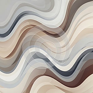 Abstract wavy pattern featuring overlapping layers of soft, flowing lines in neutral