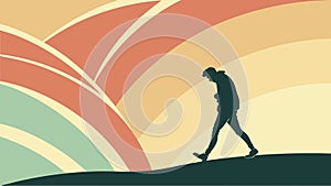 Abstract Wavy Pattern Flowing Vector Background, vector design Generative AI