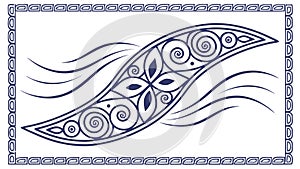 Abstract Wavy Pattern Frame, Dynamic Decorative Border, vector design Generative AI