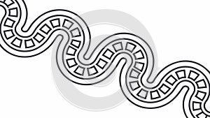 Abstract Wavy Pattern with Geometric Shapes, vector design Generative AI