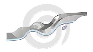 Abstract Wavy Pattern Icon - Dynamic Texture Modern Design Element, vector design Generative AI