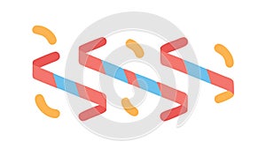 Abstract Wavy Pattern Lines Outline Icon, Design Element, Flow, vector design Generative AI